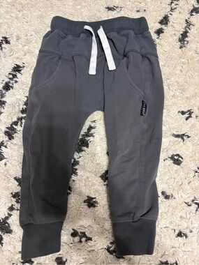 Kids Gray Jogger Sweatpants with Drawstring